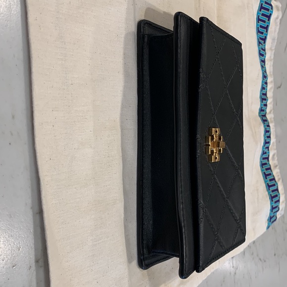 Tory Burch black convertible Georgia turn-lock mini bag with removable strap. - Picture 10 of 10